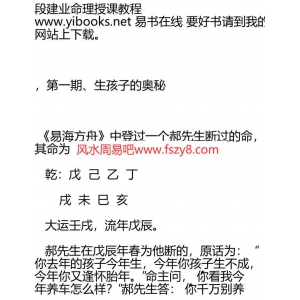 段建业命理授课教程PDF电子书568页 段建业命理授课教程书