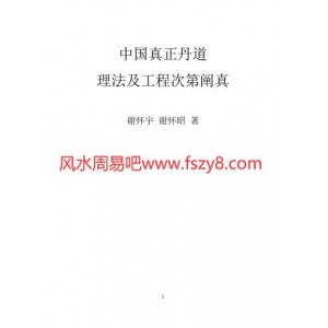 中国真正丹道理法及工程次第阐真谢怀宇书籍122页 谢怀宇丹法PDF电子版