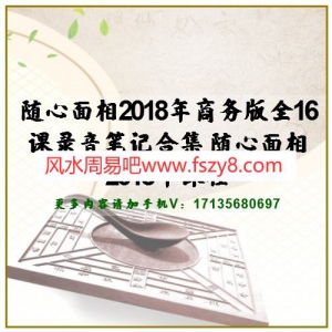 随心面相2018年商务版全16课录音笔记合集 随心面相2018年课程