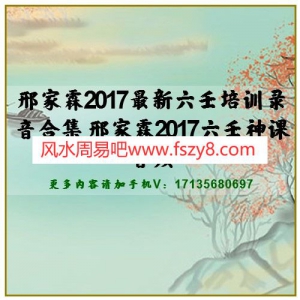 邢家霖2017最新六壬培训录音合集 邢家霖2017六壬神课音频