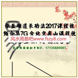 张至顺道长功法2017课程视频合集7G 含北京唐山课程视频+张至顺八字视频合集