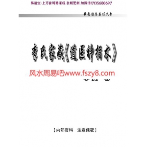 李氏道医神指术pdf