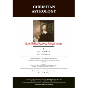 ChristianAstrology-prefacePDF电子书籍33页 ChristianAstrology-preface书籍扫描