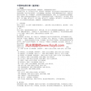 中国神仙排行榜神仙谱书籍12页 神仙谱神仙排行PDF电子版