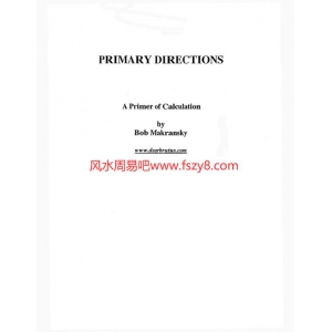 主限法共162页PDF电子版 占星推运Primer Direction星座运势书籍