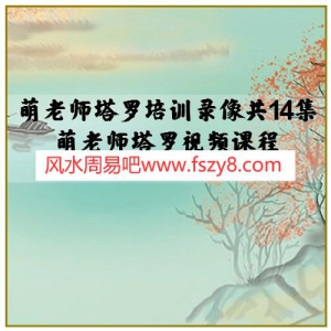 萌老师塔罗培训录像共14集 萌老师塔罗视频课程