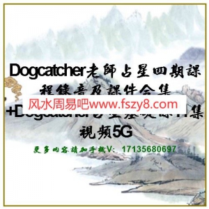 Dogcatcher老师占星四期课程录音及课件合集+Dogcatcher占星基础课11集视频5G