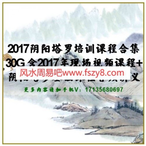 2017阴阳塔罗培训课程合集30G 含2017年现场视频课程+阴阳塔罗基础课程音频讲义