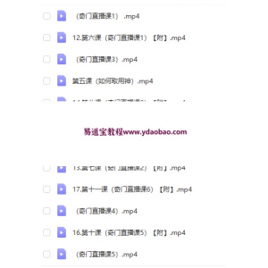 Anna老师-奇门遁甲课程录像17集百度云 Anna奇门遁甲奇门遁甲基础课程