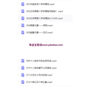 方舟八字课程八字知识课程-方舟八字教学视频105集
