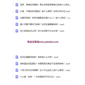 王炳森八字神煞八字推命课程-王炳森八字神煞精讲20集视频