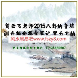 贺云飞老师2015八卦纳音培训音频送纳音学习文字资料 贺云飞纳音课程录音百度网盘下载