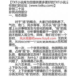 卦技二十法PDF电子书278页 卦技二十法书