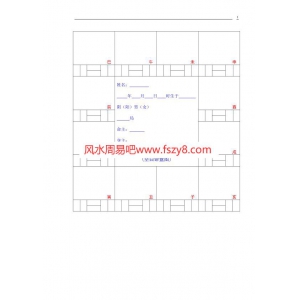 紫薇命盘PDF电子书12页 紫薇命盘书