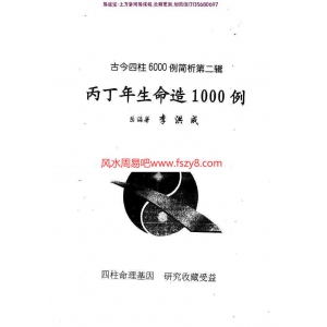 李洪成-丙丁年生命造1000例pdf电子版详解电子版