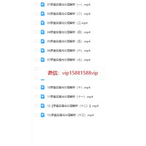 吴经烽《罗盘实操与分层解析》视频13集
