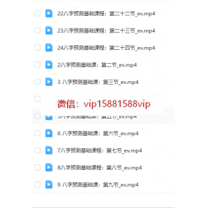 中华八卦魂八字 初级班25集+中级班24集视频