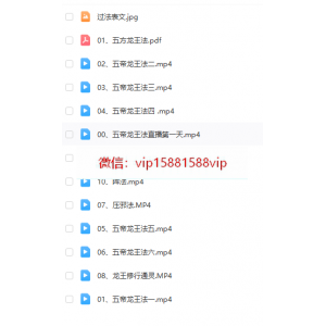 青远 五帝龙王法视频11集+文档