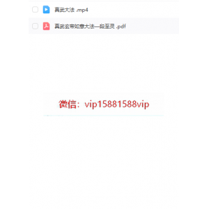 段至灵   北极真武法视频一集+文档