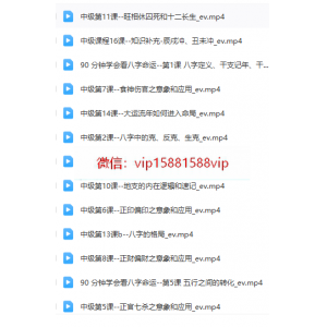 乙泰居士《90分钟？学会看八字，初中级35集视频