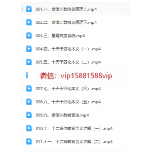 吴明光  占验紫微高级精通班视频32集