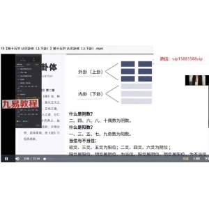 周易八卦基础课程视频24集 百度云下载！