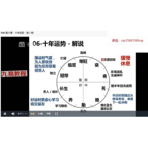 九宫姓名学 -流年运势篇视频8集 百度云下载！