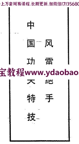 中国功夫特技—风雷绝手(周亮)函授教材pdf(图1)