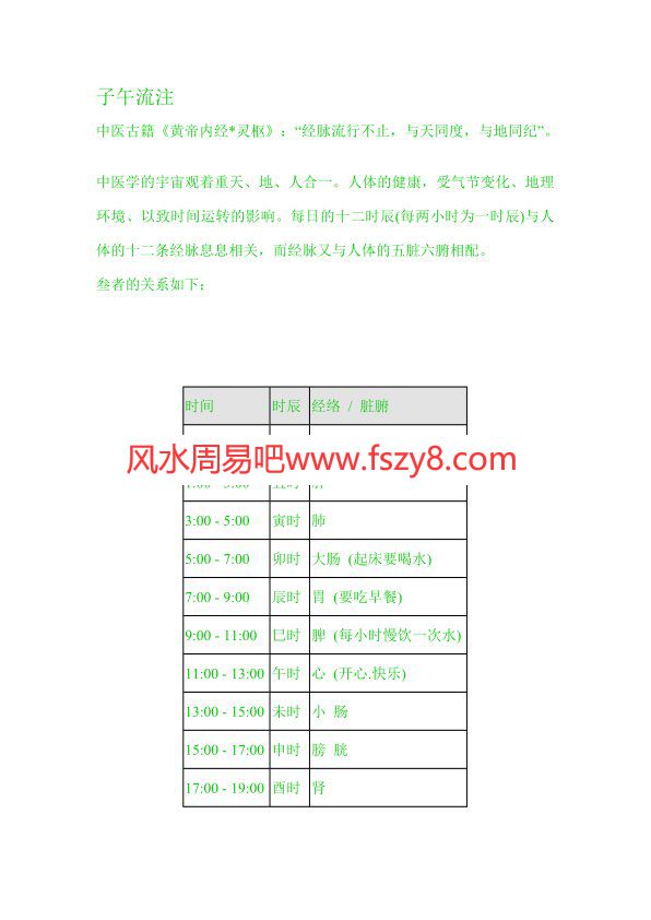 经络图与子午流注图PDF电子书籍17页 经络图与子午流注图书籍扫描(图2)