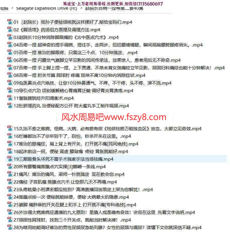 赵院长推拿手法视频第二套40集 赵院长推拿绝技(图1)