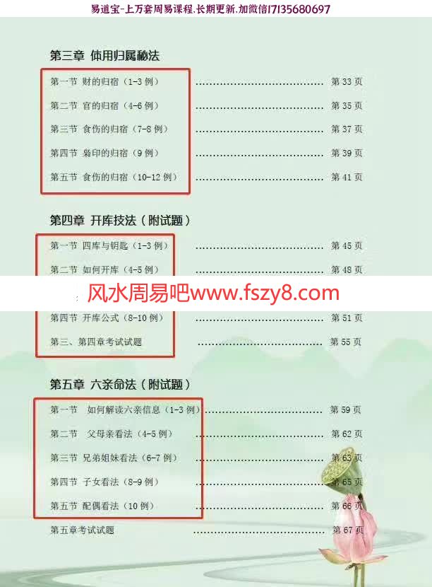 吴玉莲老师的民间盲派八字直断从业班高级课程全124页 吴玉莲最新民间盲派八字直断从业班高级资料(图3)