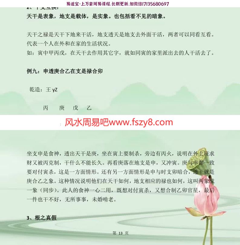 吴玉莲老师的民间盲派八字直断从业班高级课程全124页 吴玉莲最新民间盲派八字直断从业班高级资料(图7)