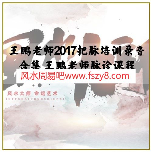 王鹏老师2017把脉培训录音合集 王鹏老师脉诊课程