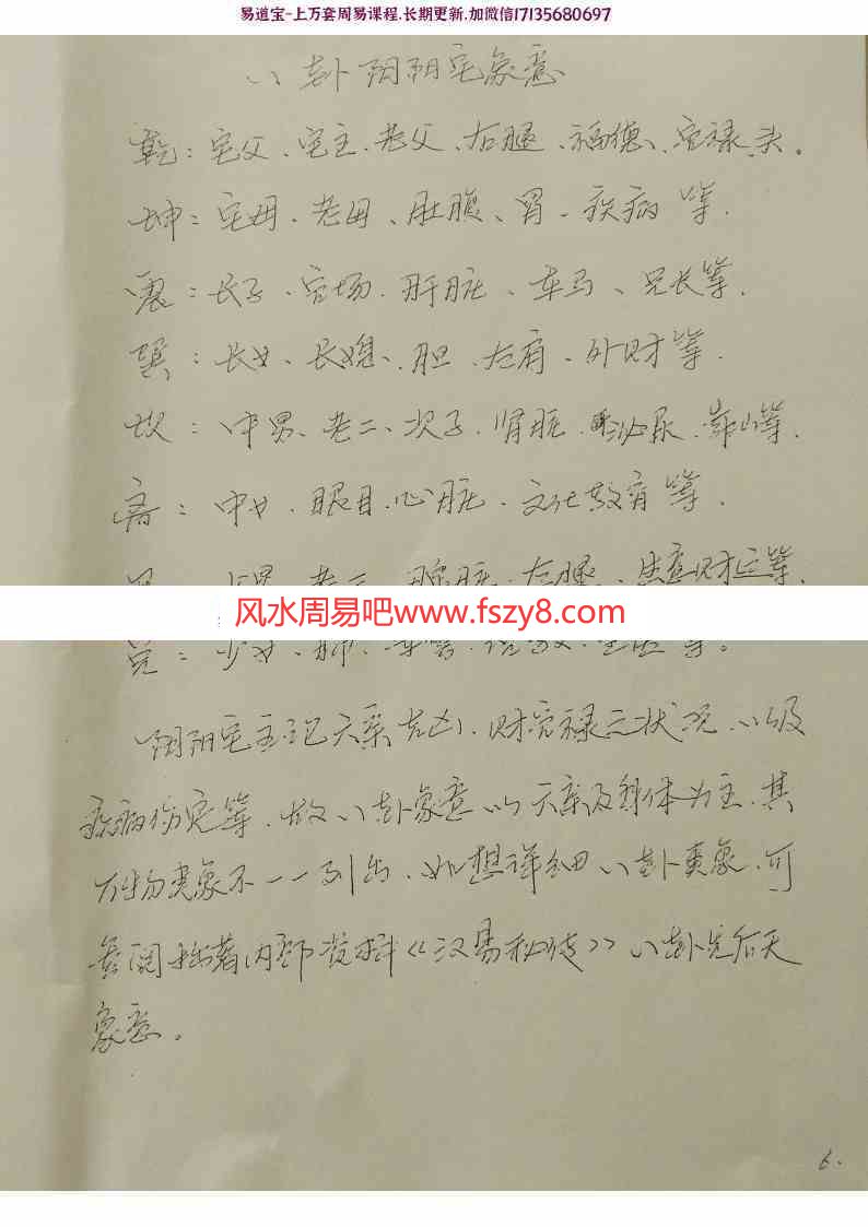 李林升道家八宅真经手写珍贵讲课教材电子版118页pdf 李林升八宅真经资料百度网盘下载(图6)