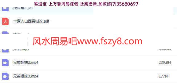山西盲派丰道人八字录像16集+资料pdf课程合集 丰道人盲派八字盲派风水百度网盘下载(图2)