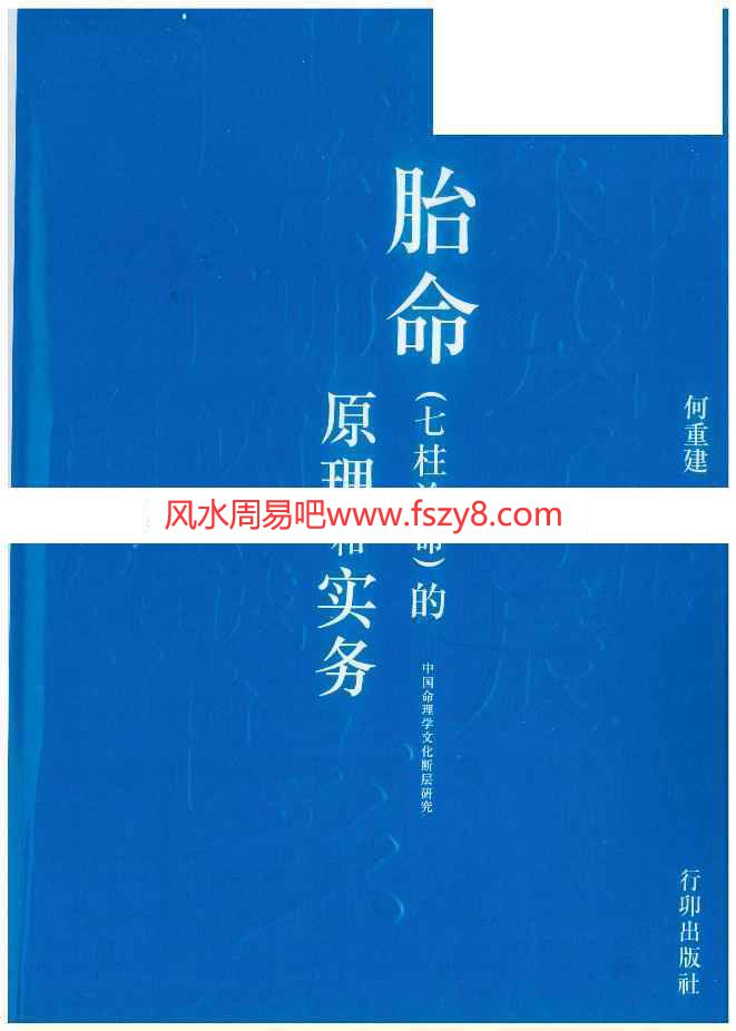 何重建胎命七柱论命的原理和实务.pdf-318P百度云课程