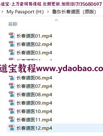 鲁东大师长春道医面授课程录像视频12集，6个小时 鲁东大师道医课程(图1)