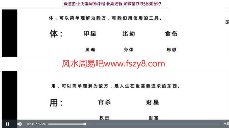 灵枭盲派四柱视频课程下载 灵枭盲派独门技法四柱八字高清录像+讲义(图6)