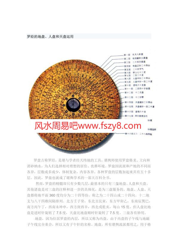 罗经的地盘-人盘和天盘运用5页PDF电子书5页 罗经的地盘人盘和天盘运用5页书(图1)