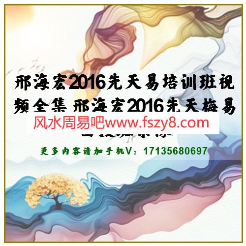 邢海宏2016先天易培训班视频全集 邢海宏2016先天梅易面授班录像