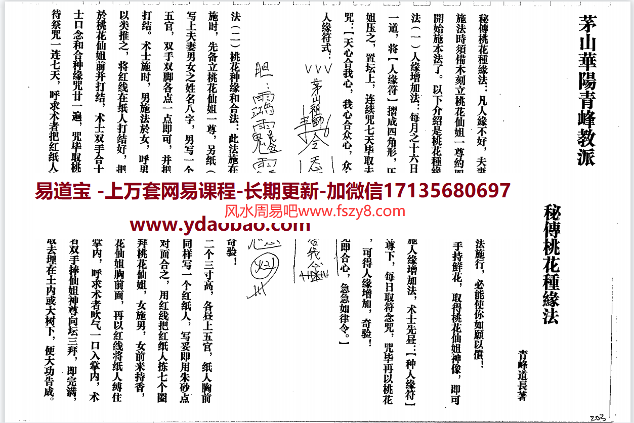 茅山华阳青峰教派阴法篇pdf86页 包含各种茅山华阳宗秘法(图4)