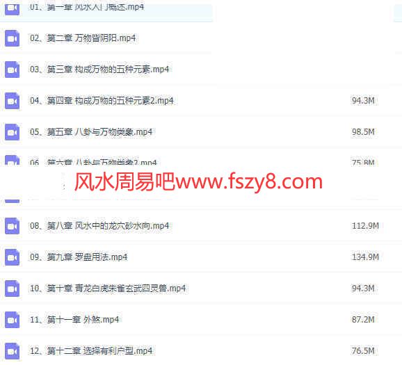 一学就会的风水课12集录像 风水入门风水自学教学资料(图9)