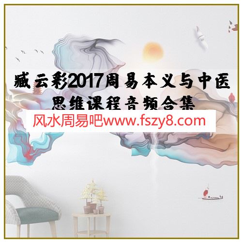 臧云彩2017周易本义与中医思维课程音频合集