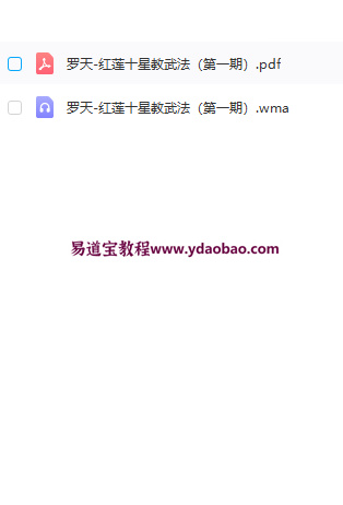 罗天老师红莲十星教武法课程第一期录音+讲义百度网盘下载 道家法术道法罗天红莲十星教武法(图1)