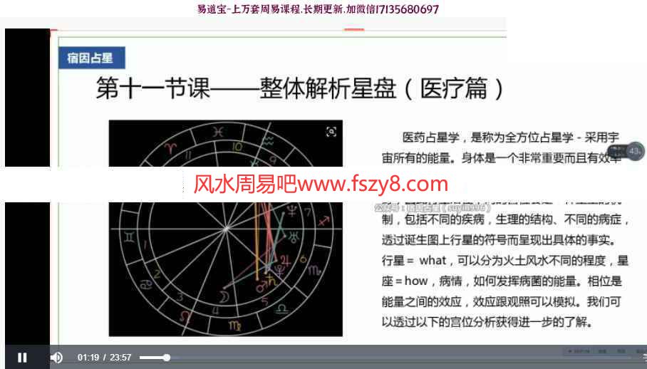 宿因占星要点资料下载 宿因占星初中阶入门+综合解盘+高阶推运共17个录像(图2)