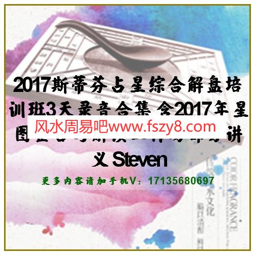 2017斯蒂芬占星综合解盘培训班3天录音合集 含2017年星图整合与解读工作坊部分讲义 Steven