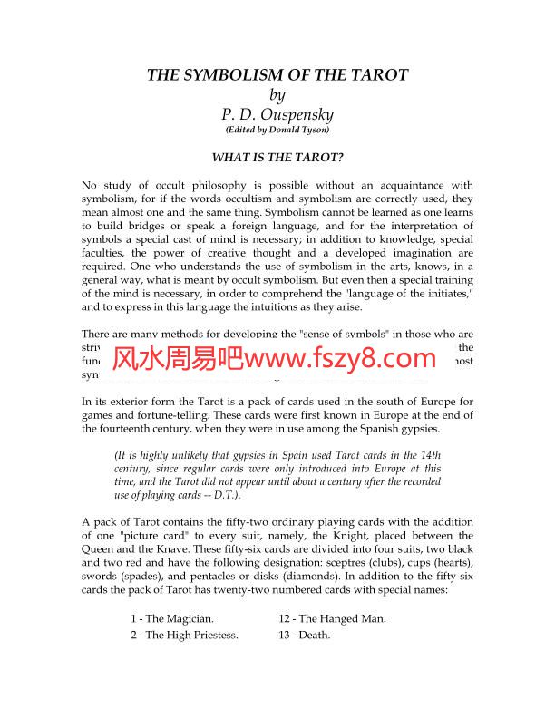 The-Symbolism-of-the-Tarot-OuspenskyPDF电子书籍32页 The-Symbolism-of-the-Tarot-Ouspensky书籍扫描(图1)