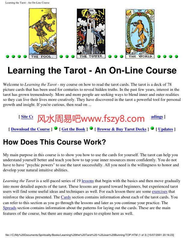 JoanBunning-LearningTheTarotPDF电子书籍547页 JoanBunning-LearningTheTarot书籍扫描(图1)