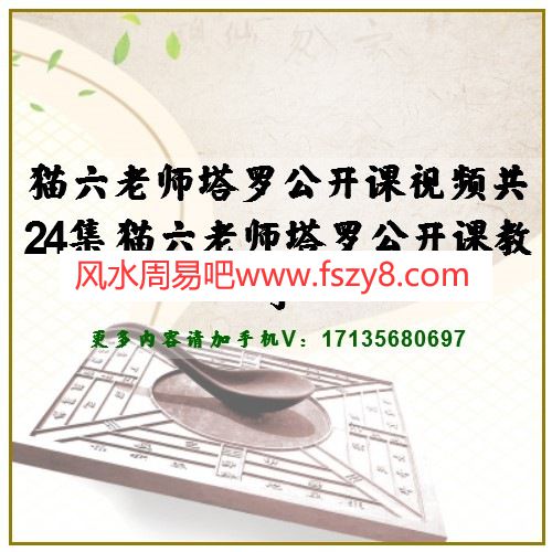 猫六老师塔罗公开课视频共24集 猫六老师塔罗公开课教学