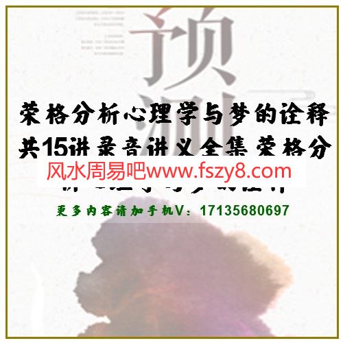 荣格分析心理学与梦的诠释共15讲录音讲义全集 荣格分析心理学与梦的诠释